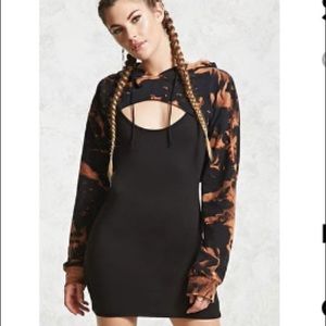 Forever 21 Cropped Hoodie Combo Dress